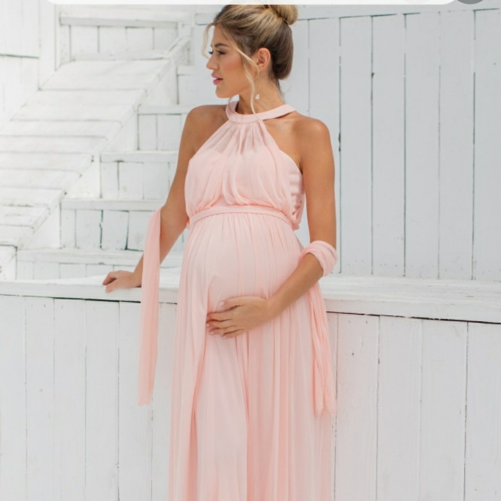 Pink Blush Maternity Dress